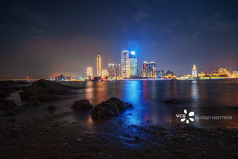 厦门风光 鹭江道夜景图片素材