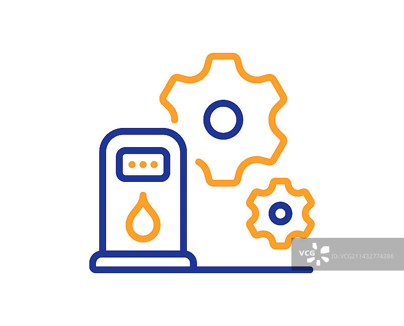 加油站线条图标图片素材