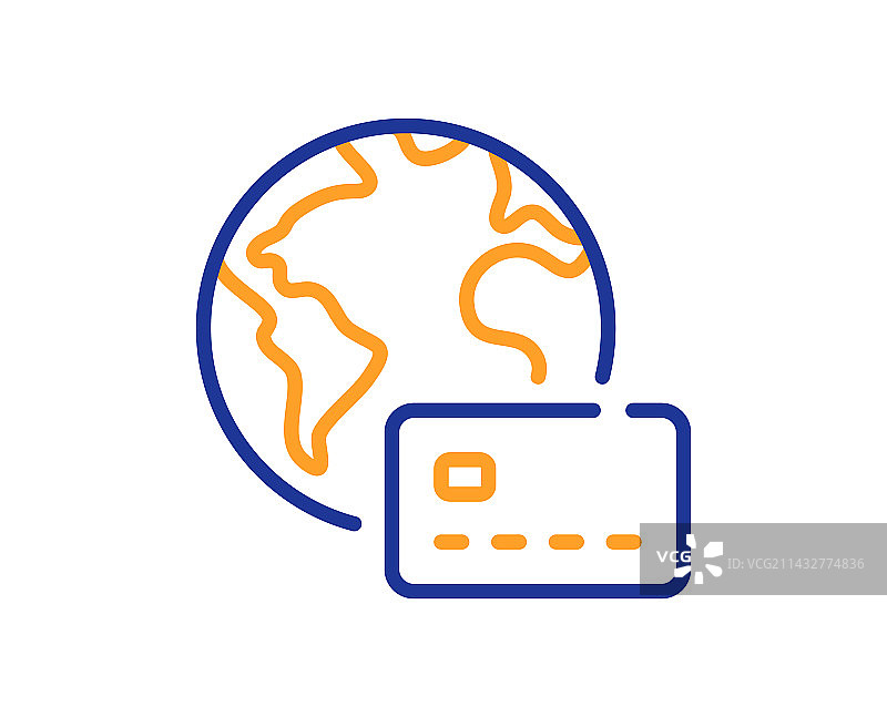 互联网支付线图标信用卡标志图片素材