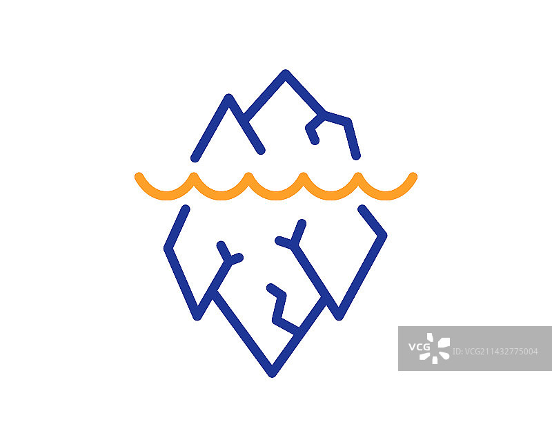 冰山线图标风险管理标志图片素材