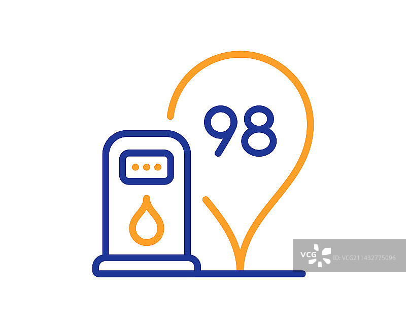 加油站线性图标，加油站位置图片素材