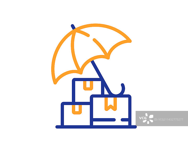 配送保险线性图标风险管理标志图片素材