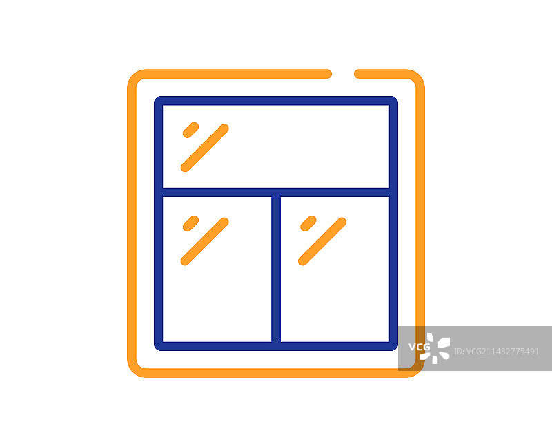 窗户线条图标玻璃框架标志图片素材