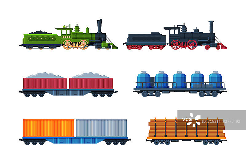 作为铁路货运和货物运输服务的火车图片素材