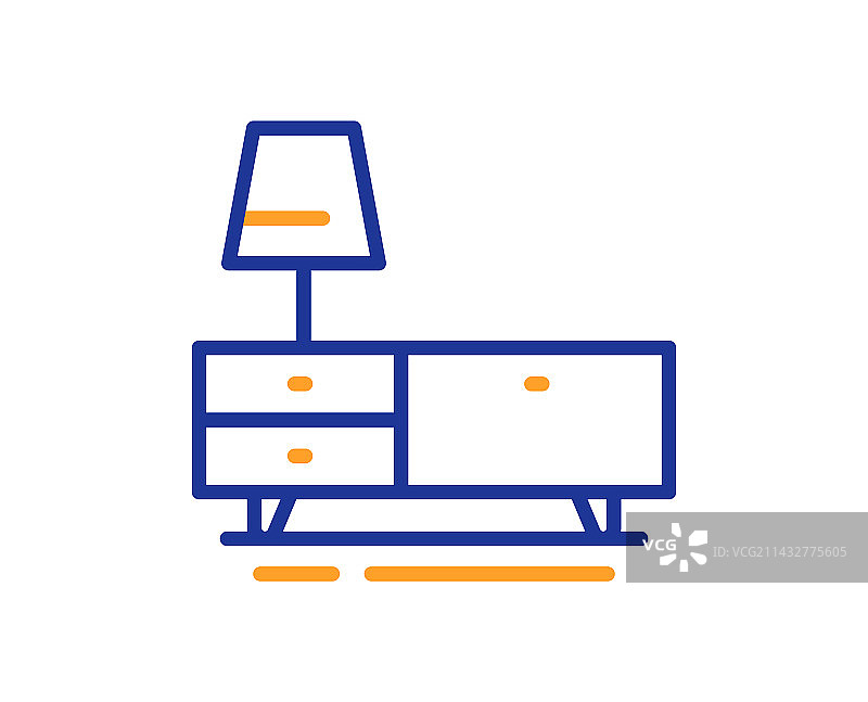 梳妆台线性图标家居符号图片素材