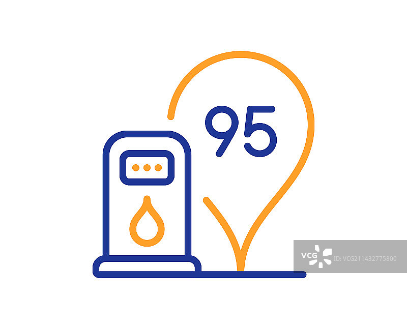 加油站线性图标，加油站位置图片素材