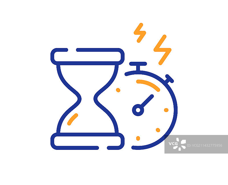 沙漏计时器线条图标秒表时间标志图片素材