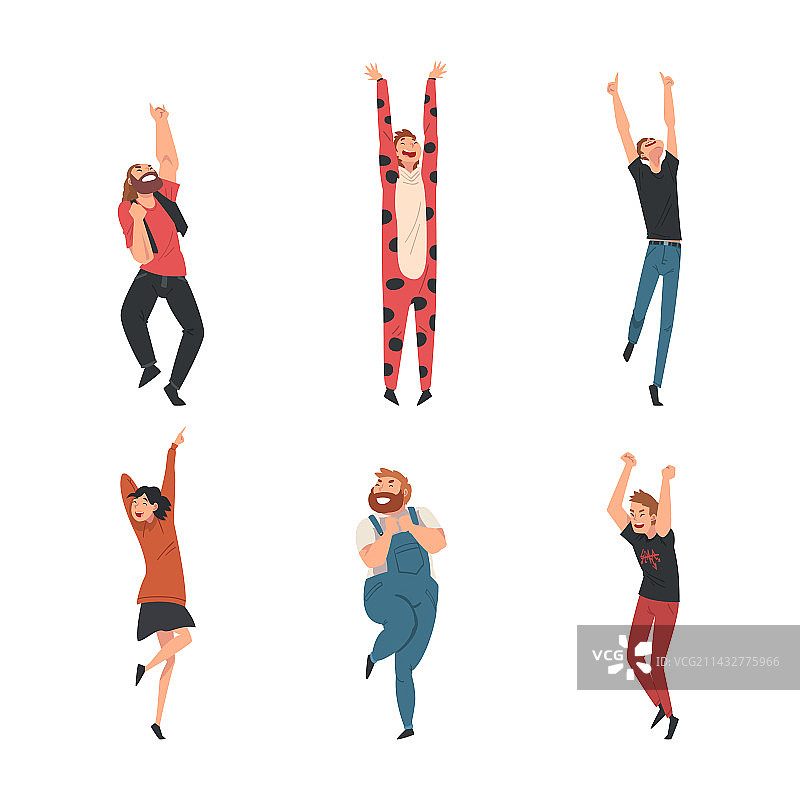 人物角色在迪斯科派对上跳舞图片素材