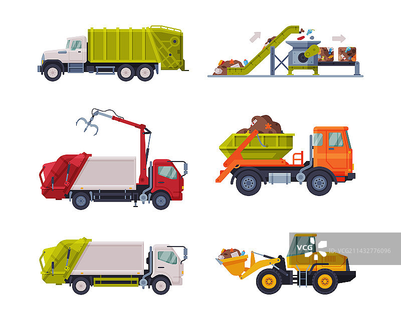 运输固体废物的垃圾车图片素材