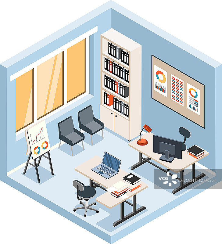 2.5D办公室等距元素图片素材