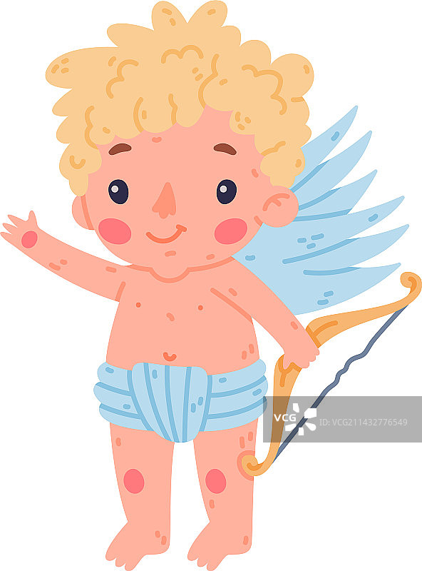 拿着弓箭的可爱丘比特宝宝图片素材