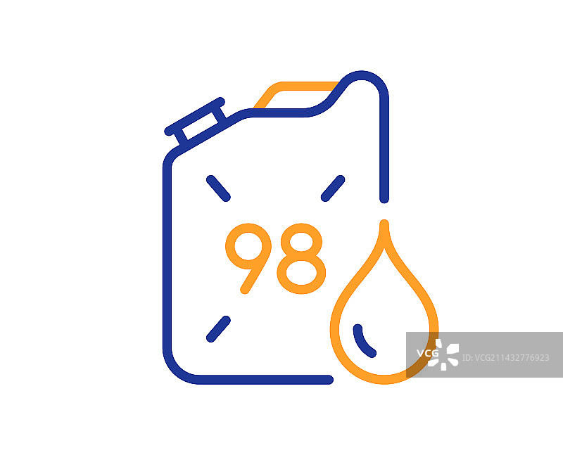 98号汽油罐线型图标石油燃料标志图片素材