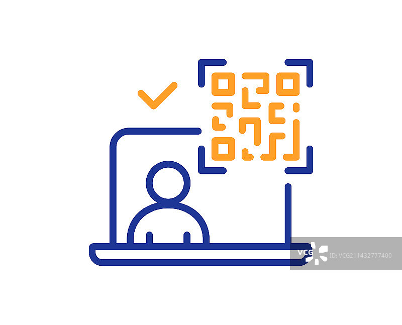 QR码扫描条形码线条图标图片素材