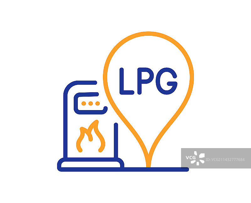 LPG加气站线性图标图片素材