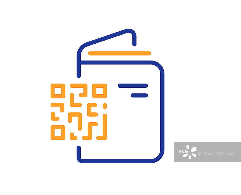 QR码扫描条形码线条图标图片素材