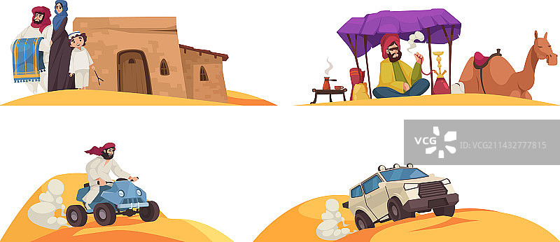 阿拉伯沙漠场景图片素材