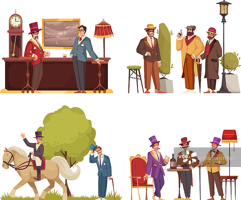 男士元素组合图片素材