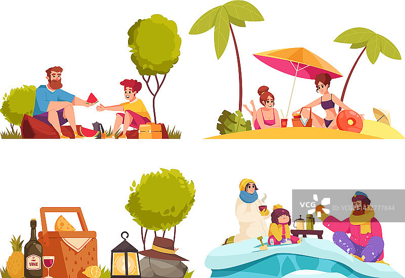 野餐组合套装图片素材