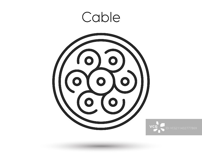 光纤电缆网络图标图片素材