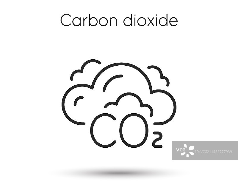 二氧化碳气体管线图标，二氧化碳抵消标志图片素材
