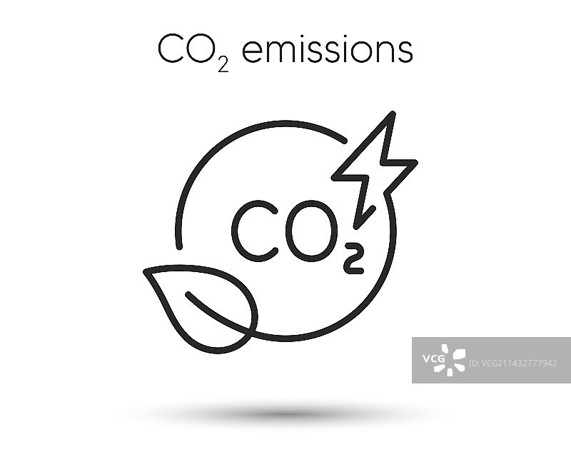 二氧化碳气体管线图标，二氧化碳抵消标志图片素材
