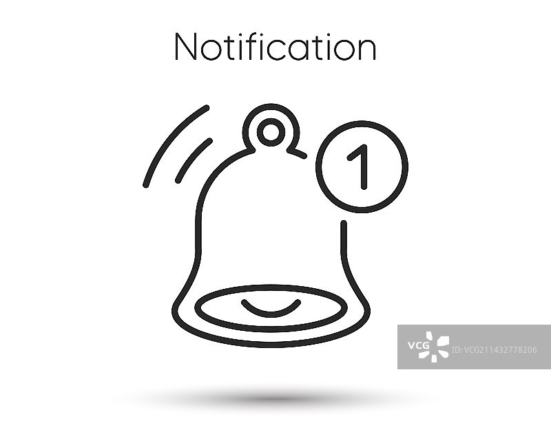 通知铃铛线性图标图片素材