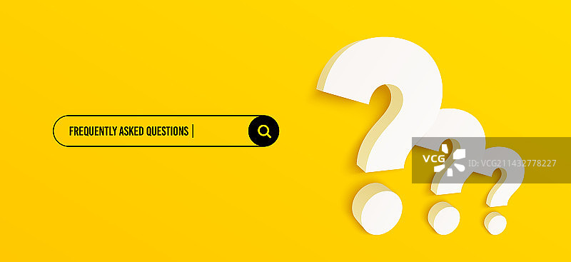 3D问号搜索栏模板图片素材