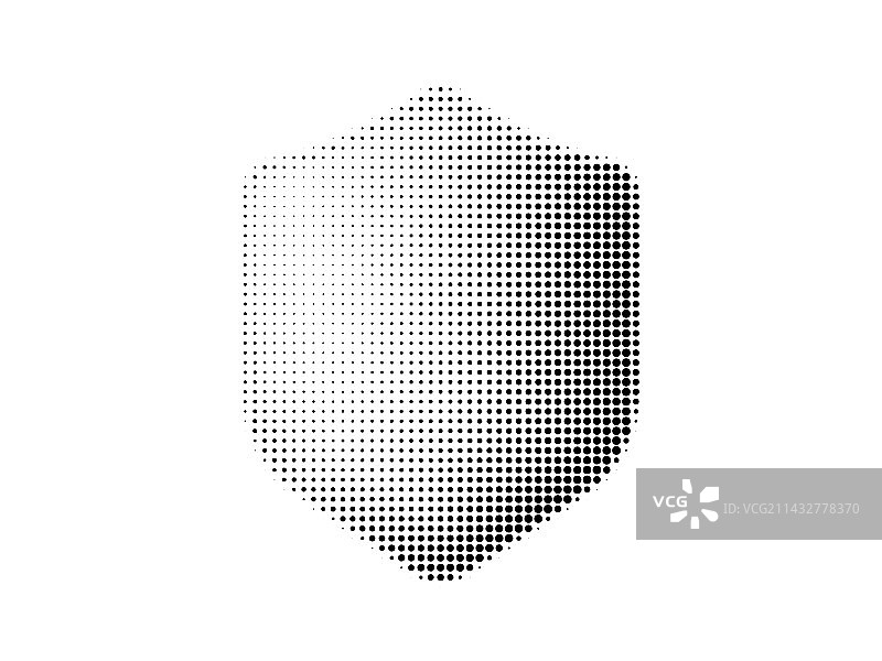 半色调盾牌保护安全防御图标图片素材