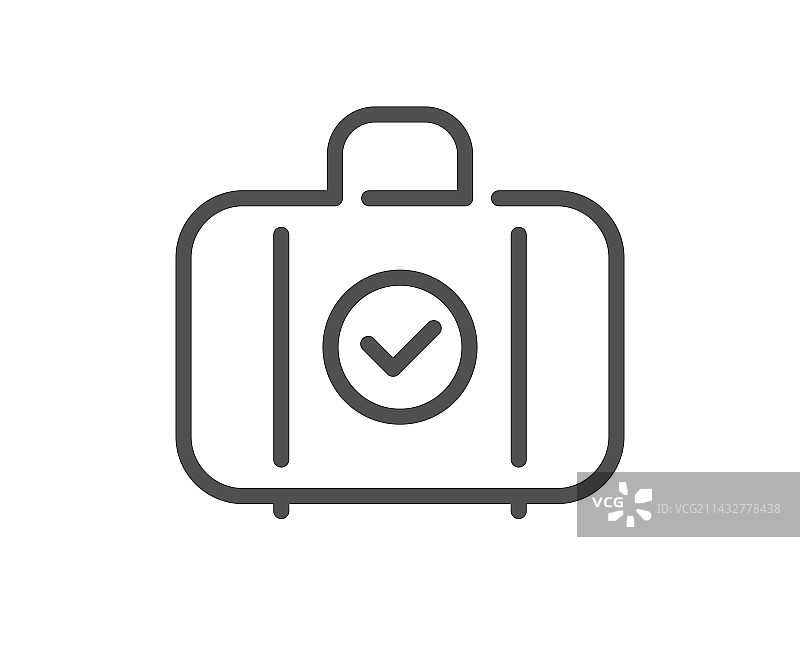 随身行李箱包线性图标图片素材