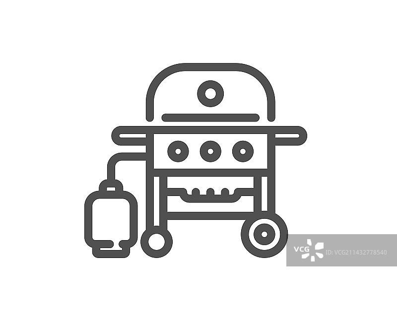 燃气烤炉线条图标图片素材