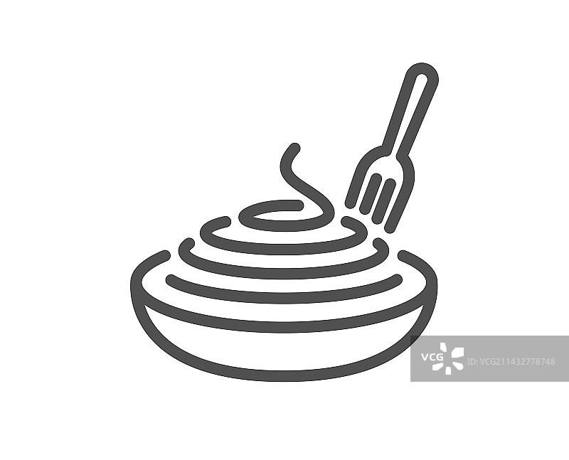 盘装通心粉线条图标图片素材