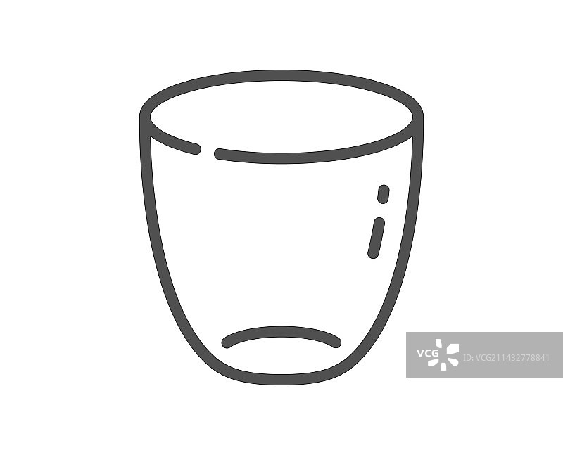 玻璃餐具杯子线条图标图片素材