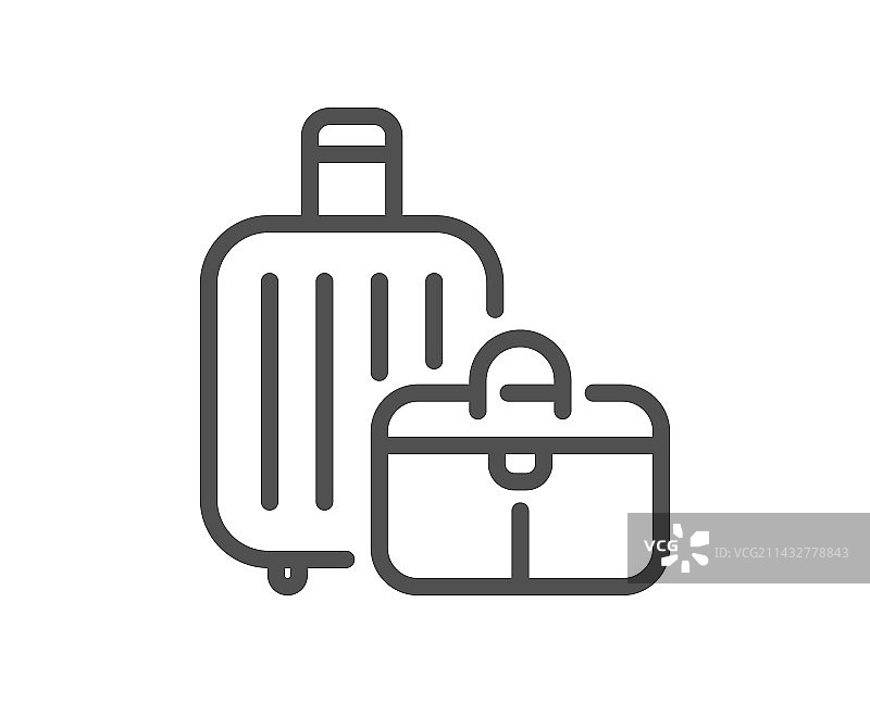 行李线性图标旅行行李包标志图片素材