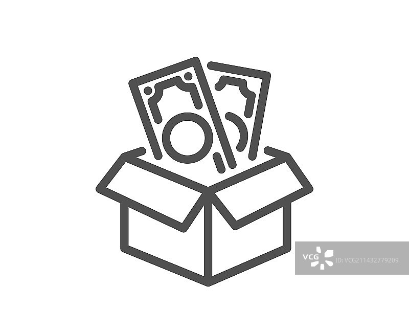 贿赂行为的线条图标，涉及金钱欺诈图片素材