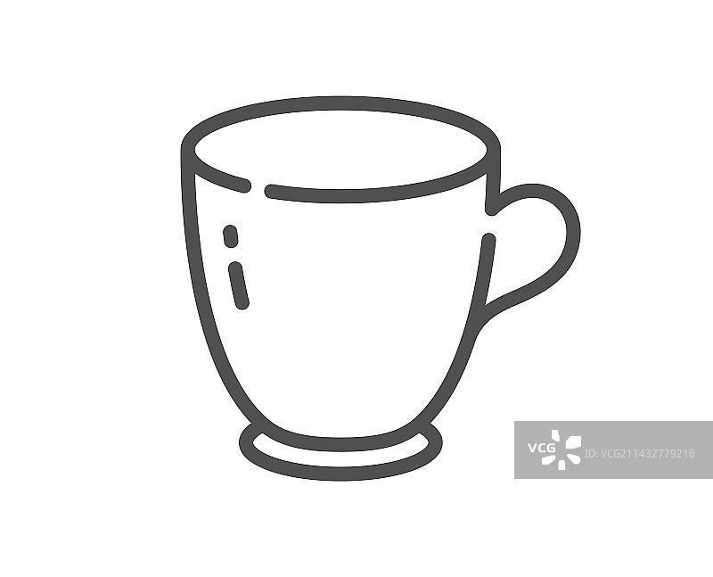 茶杯线条餐具咖啡杯标志图片素材