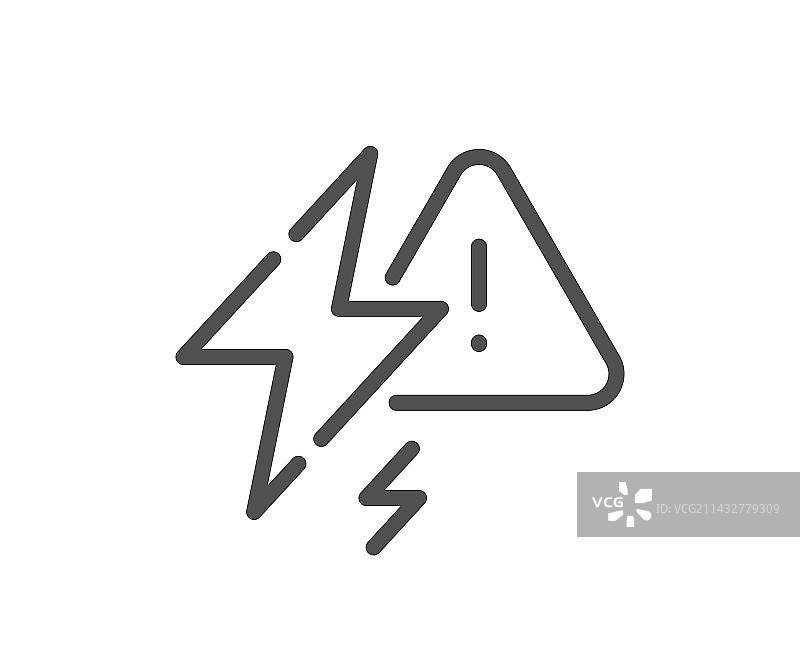 电源线图标闪电能量标志图片素材