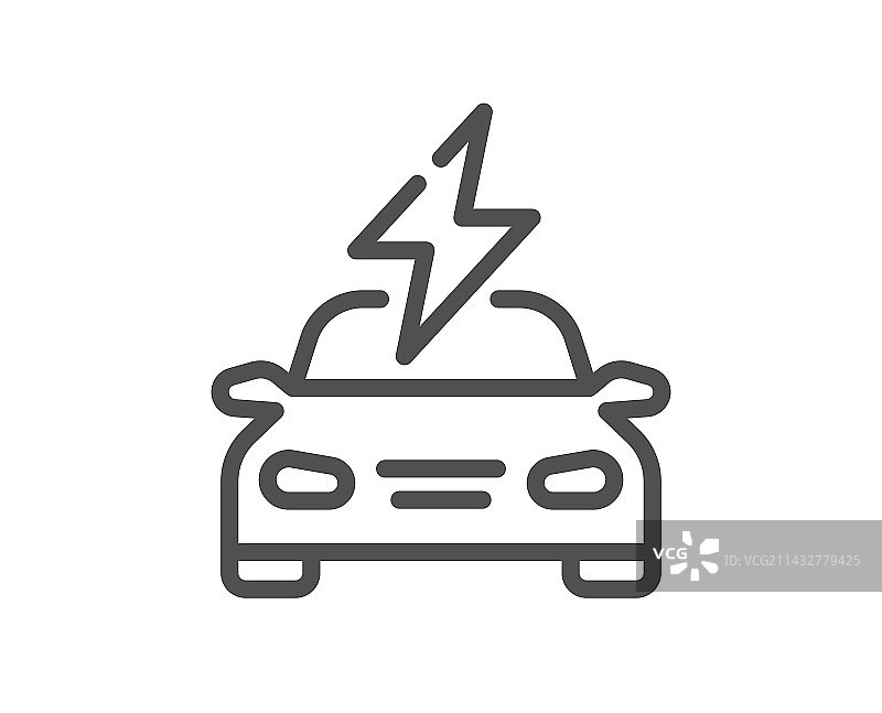 电动汽车充电线性图标图片素材