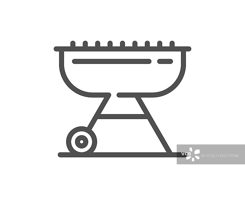 用于烹饪食物的烤架线条图标烧烤炉图片素材