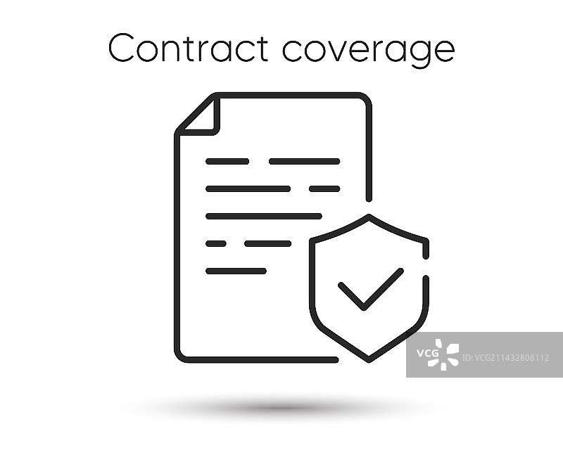 合同保障线性图标保险政策标志图片素材