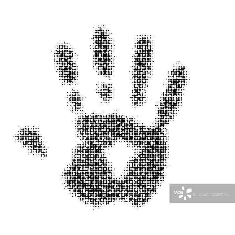 噪声点的手印点缀手印图片素材