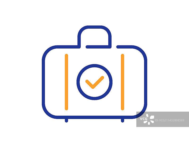 随身行李箱包线性图标图片素材