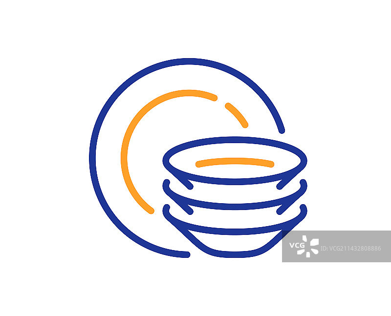 餐具盘子线条图标图片素材