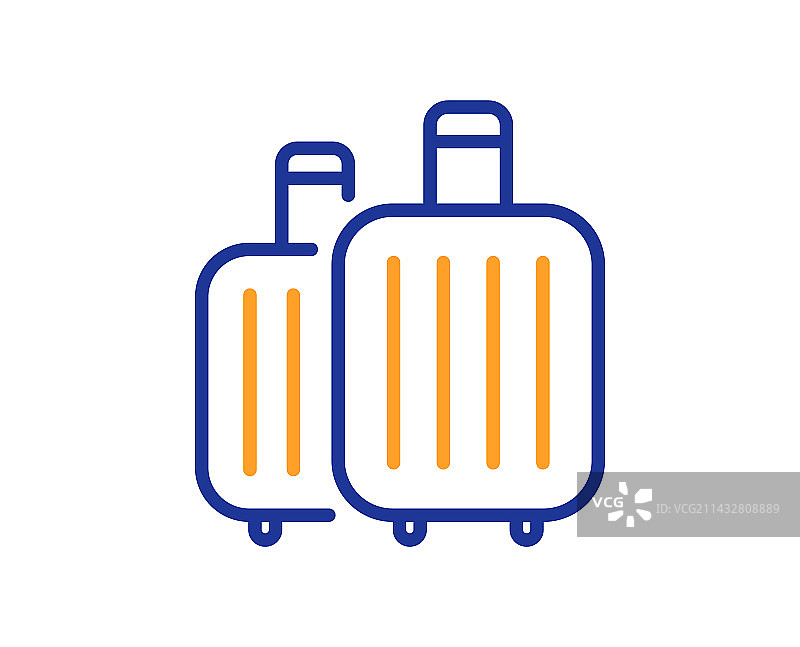 行李线性图标旅行行李包标志图片素材