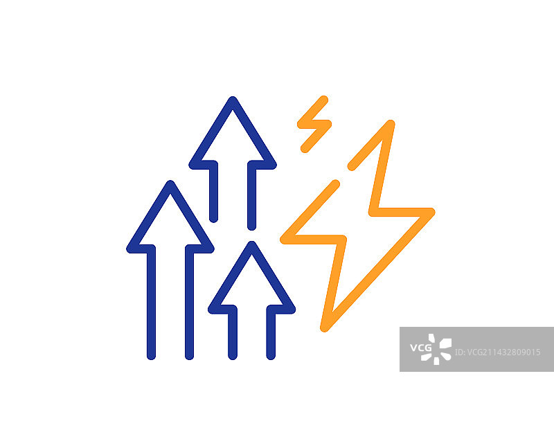 能源通货膨胀线性图标图片素材