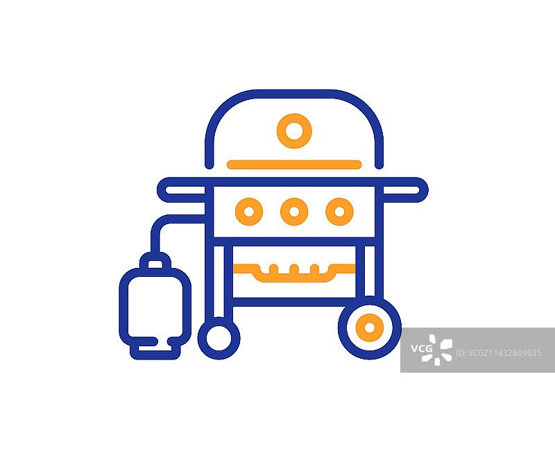 燃气烤炉线条图标图片素材