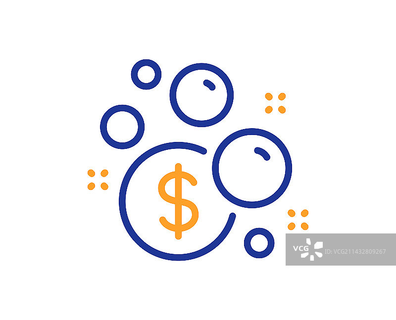 洗钱行为线性图标图片素材