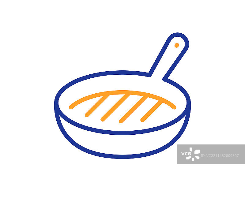 烤盘线条图标，厨房烤架标志图片素材