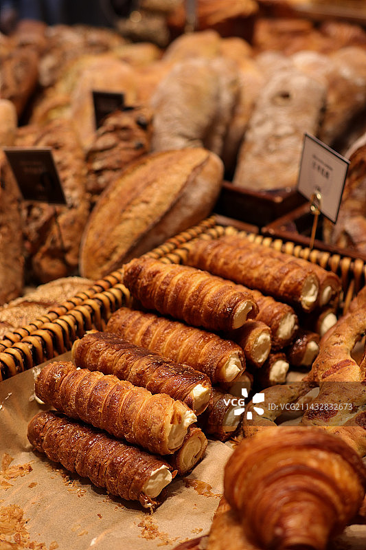 面包店面包特写图片素材