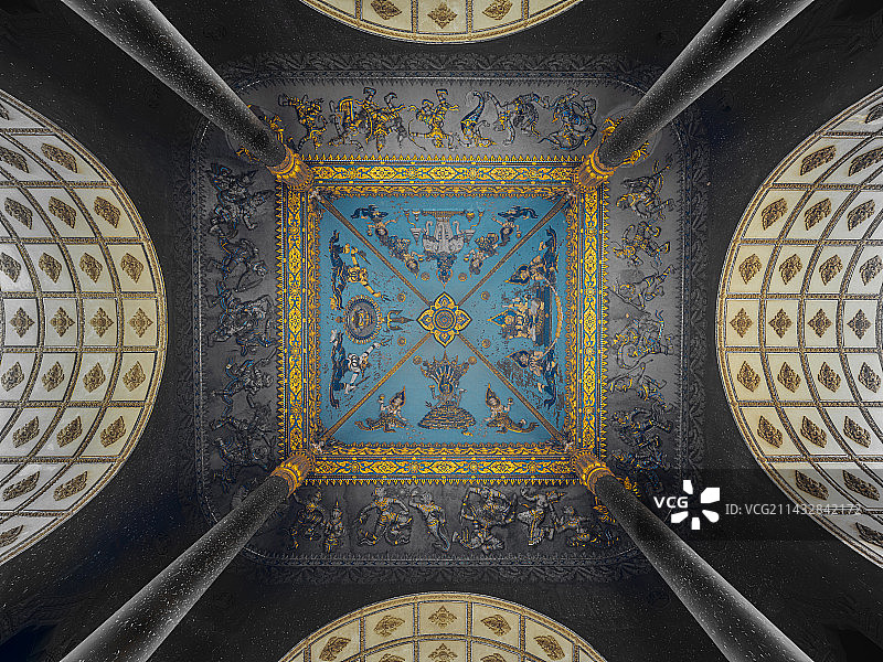 老挝万象凯旋门穹顶图片素材