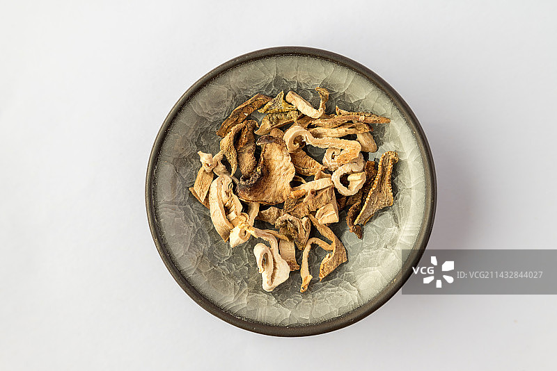 佛手-中医中药材草药临床医药标本百科白背景俯拍合集图片素材